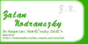 zalan modranszky business card